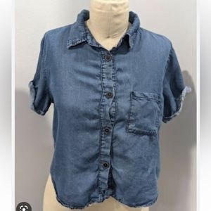 AE Crop Denim Top